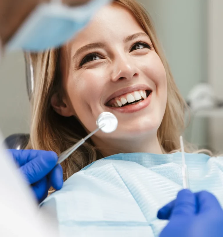 patient female smiling